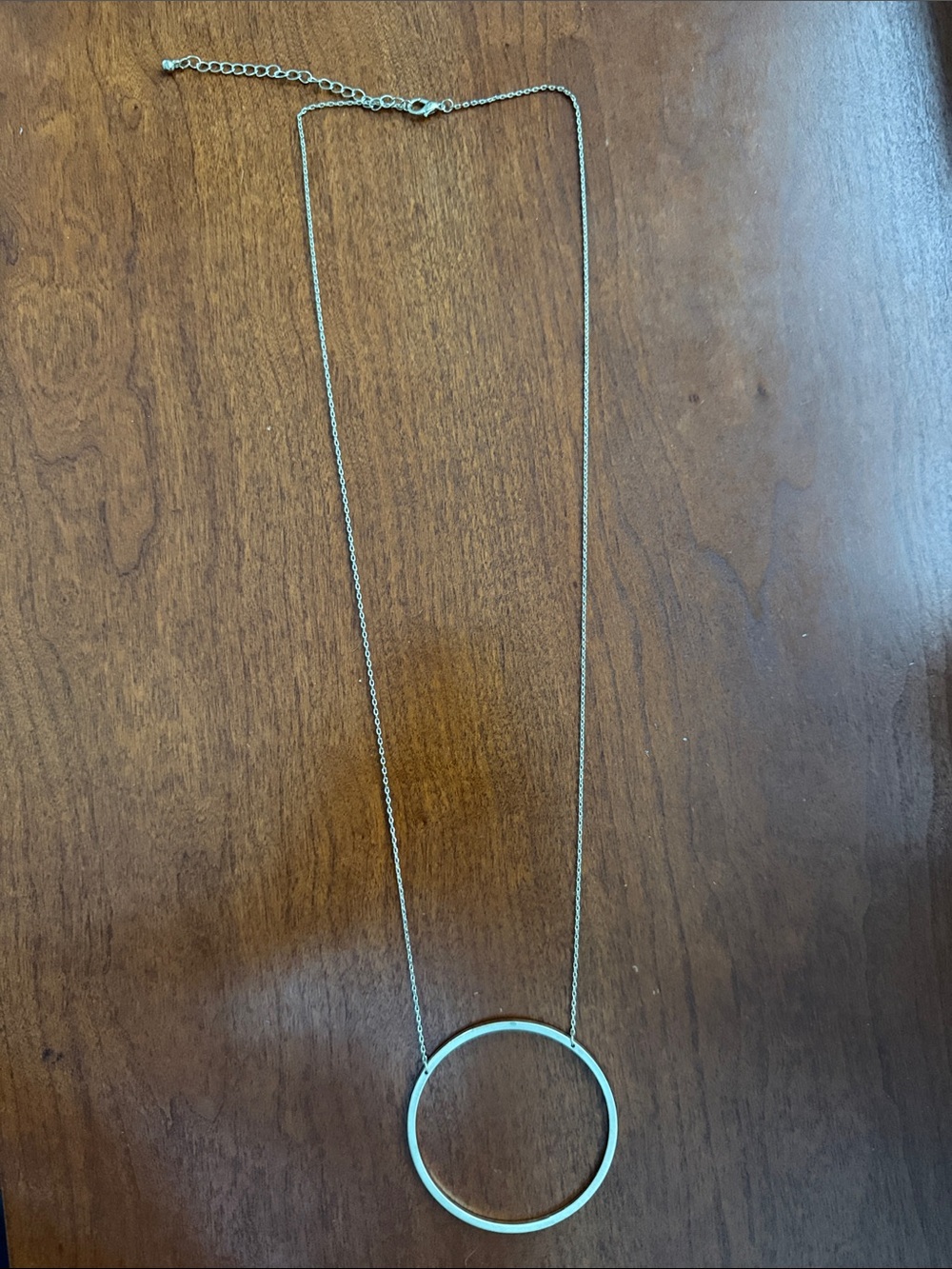 Evereve circle pendant gold-tone necklace